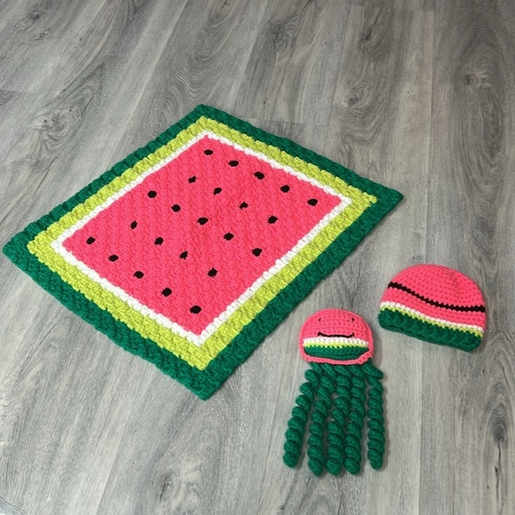 Handmade, baby,  watermelon photo shoot set - Picture 2 of 7
